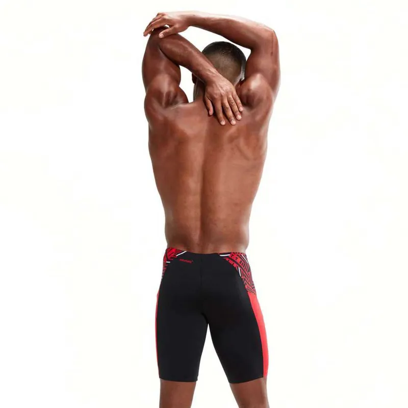 Speedo Men's ECO Endurance+ Splice Jammer V2 Black/Red-2